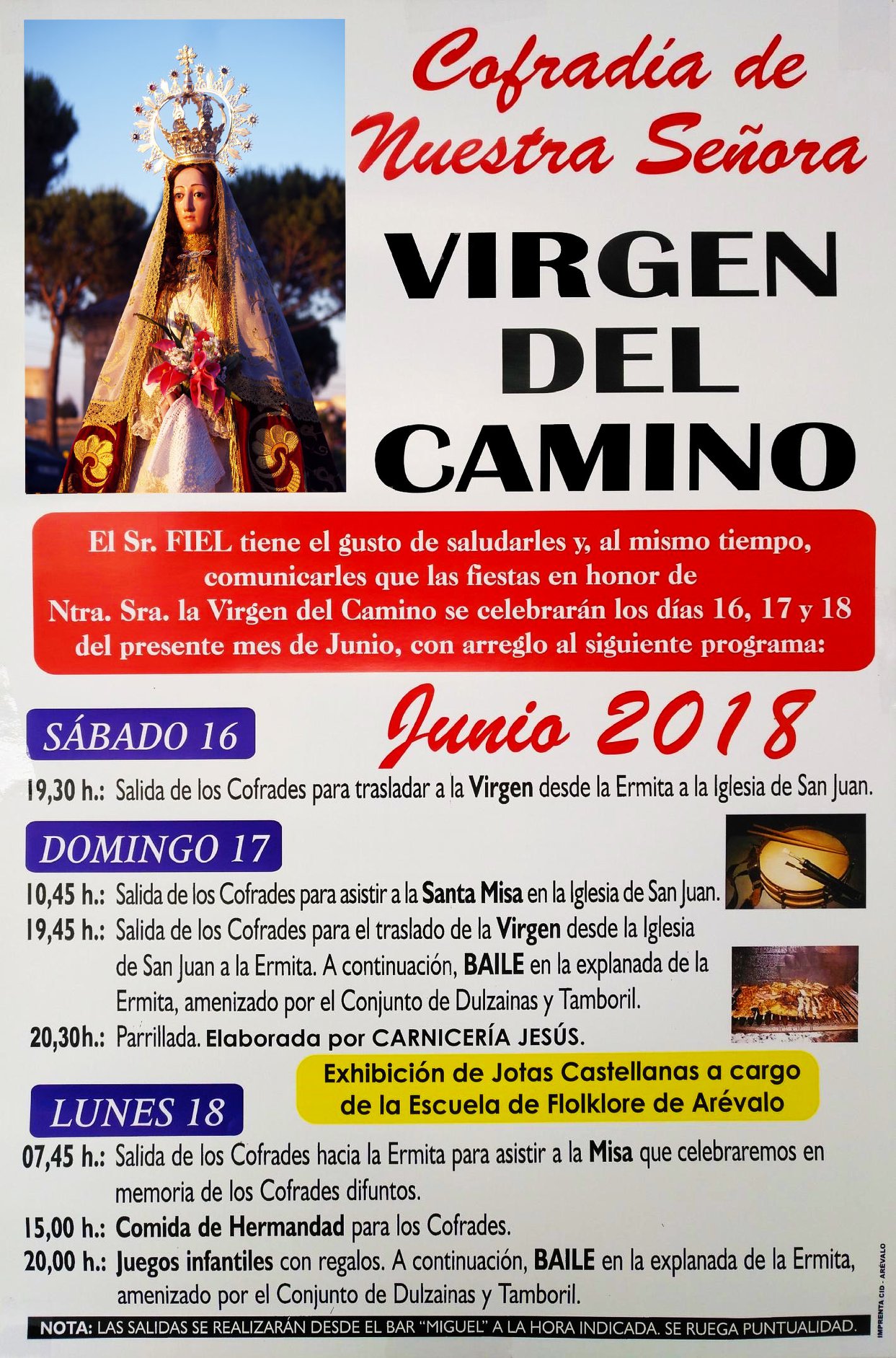 Fiestas en honor a Nuestra Señora Virgen del Camino 2018 Arévalo